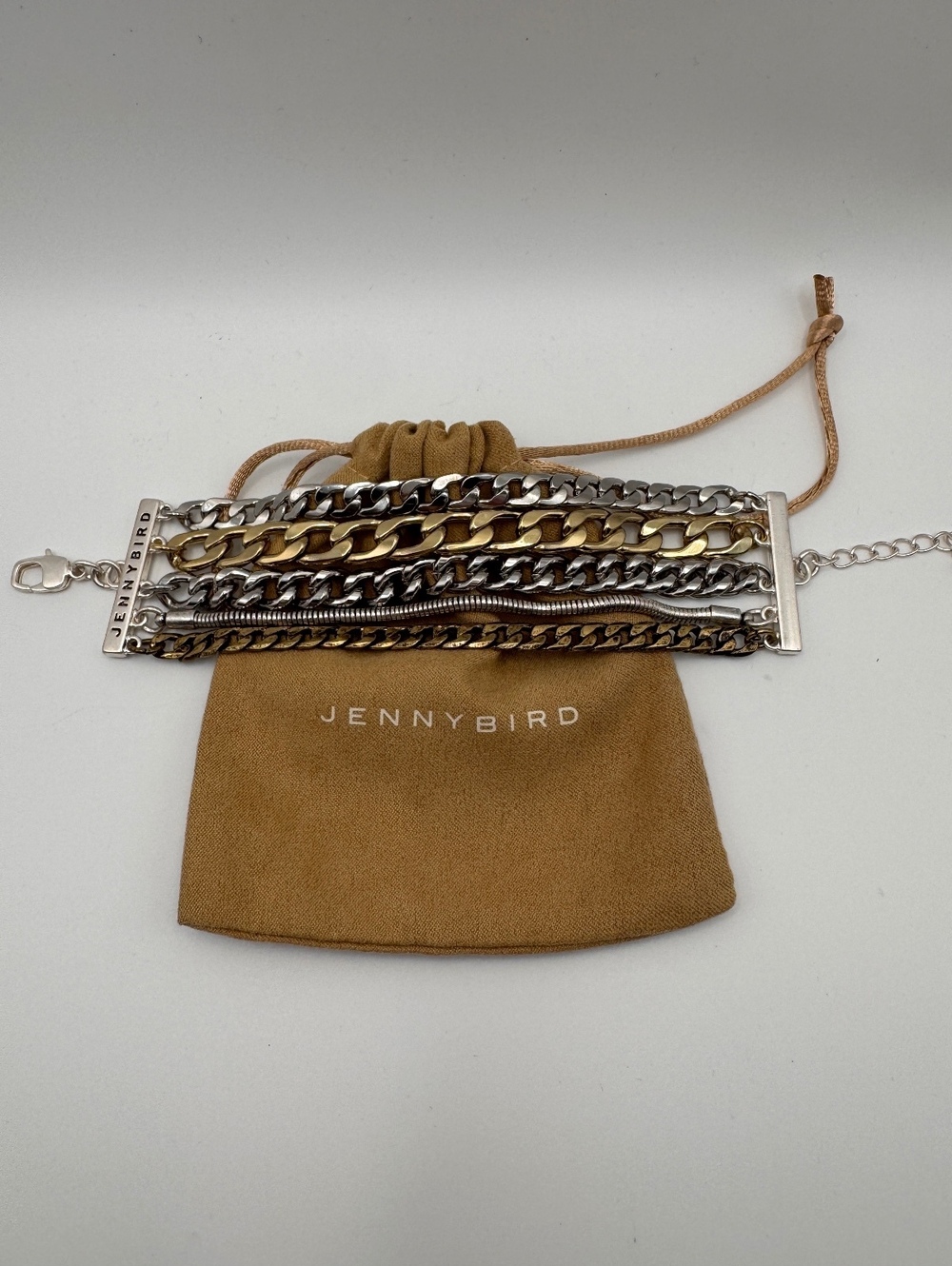 Jenny Bird Multi-Chain Bracelet in Silver and Gold Tones